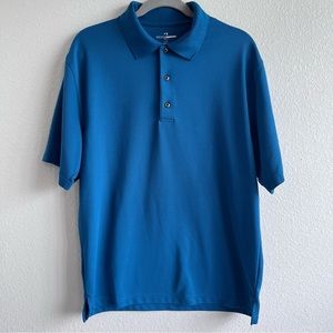 Grand Slam Golf men’s short sleeve teal blue polo shirt